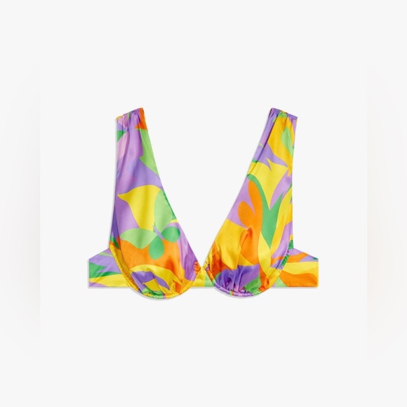 WeWoreWhat Tops - WeWoreWhat Underwire V-Neck Vibrant Multi Color Saved By the Bell Top Medium